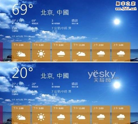 Windows 8天氣組件華氏/攝氏溫度切換設置方法