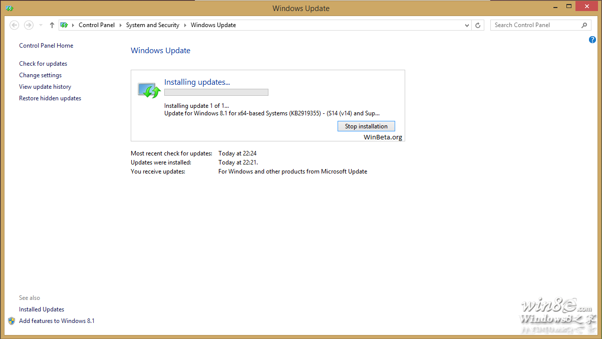 給注冊表加入一個新值獲得Win8.1 Update 1推送