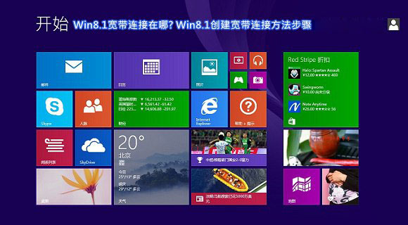 Win8.1系統(tǒng)中的寬帶連接在哪里 Win8.1創(chuàng)建寬帶連接方法步驟圖解