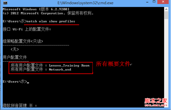windows8管理無線網絡配置文件(用命令實現)