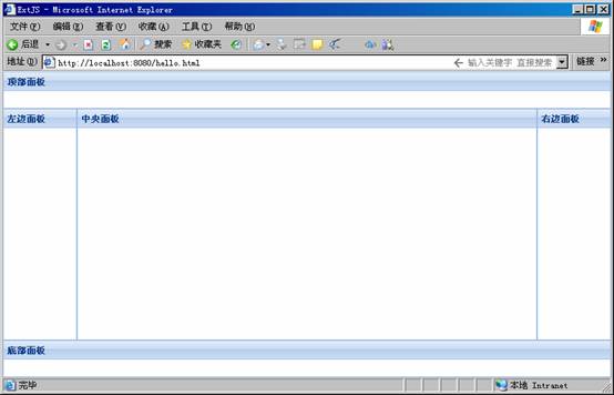 ExtJS 2.0實用簡明教程 之Border區(qū)域布局