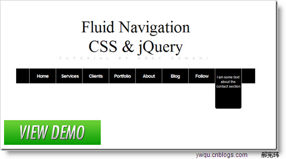 使用jQuery+CSS如何創(chuàng)建流動(dòng)導(dǎo)航菜單-Fluid Navigation